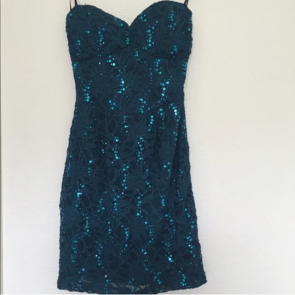 B Darlin Dresses & Skirts - Teal sequin dress 💙💚